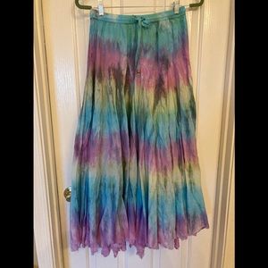 Fair Trade Rainbow Coachella spinner skirt